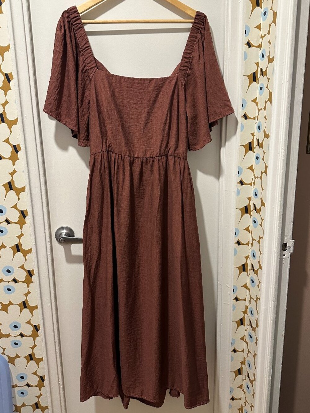Square Neck Midi Dress
